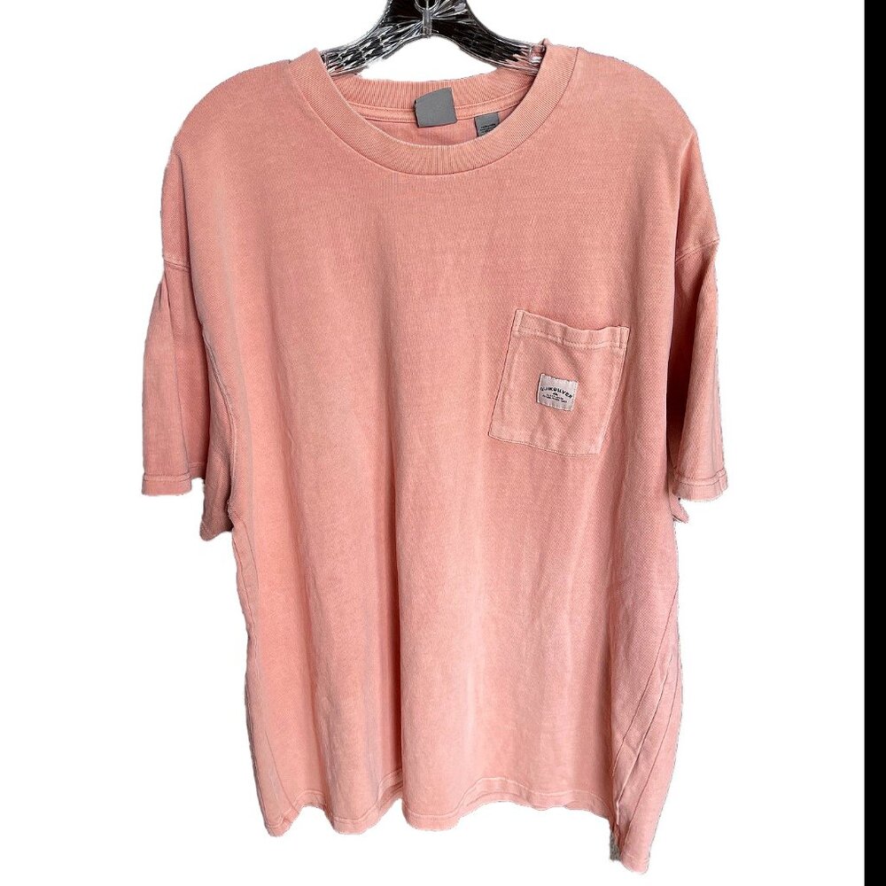 QUICKSILVER Cleanlines T-shirt Men’s XXL Heavy Cotton Short Sleeve Pink NWOT